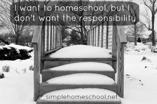 I want to homeschool, but I don't want the responsibility