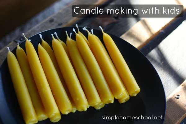 Candle making with kids