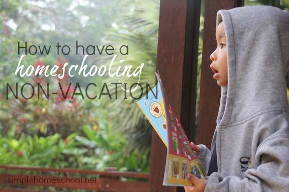 How to have a homeschooling non-vacation