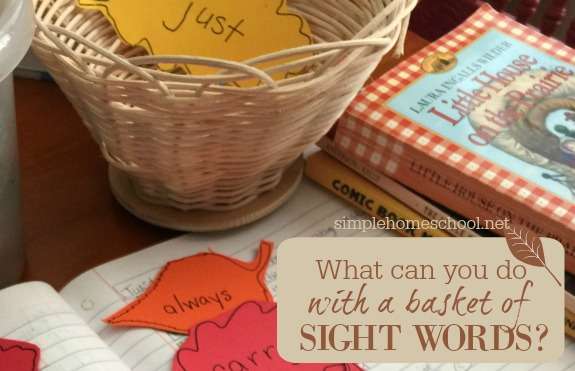 What can you do with a basket of sight words?