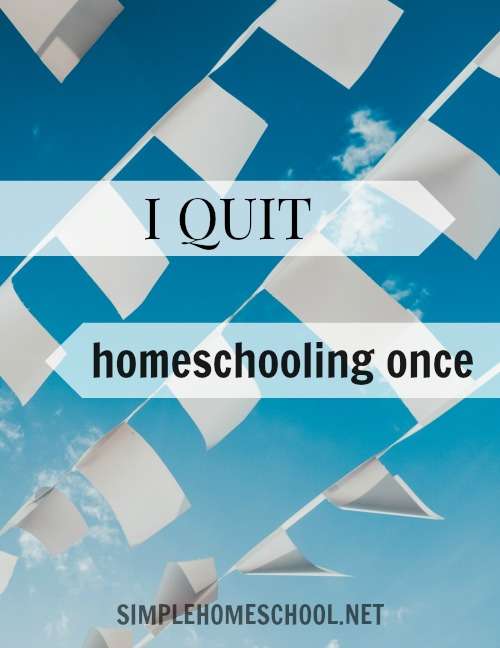 I quit homeschooling once
