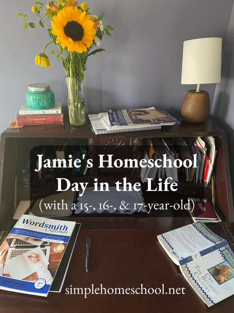 Jamie's homeschool day in the life