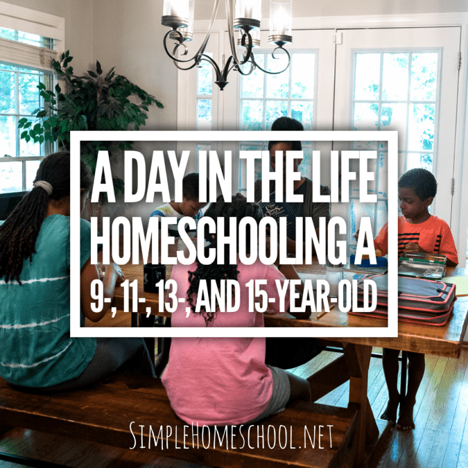 Amber's homeschool day